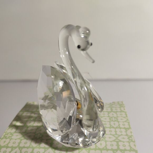 Cut Crystal Ornament Swan Timeless Treasures 27205AMC with Box - Picture 10 of 16
